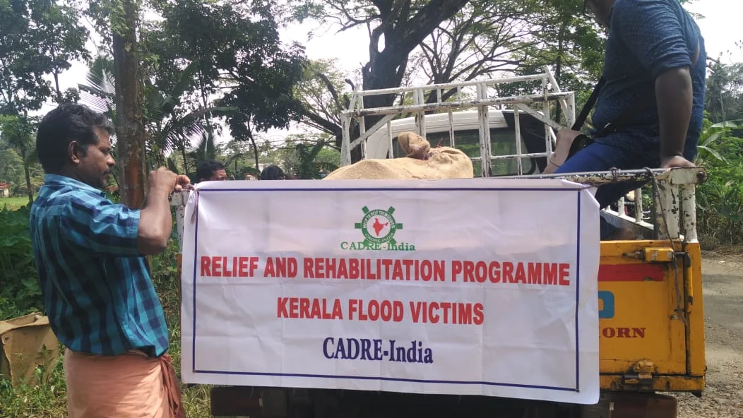 CADRE-India relief materials being transported for Kerala flood response