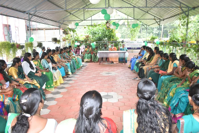 Women taking part in a CADRE-India community gathering